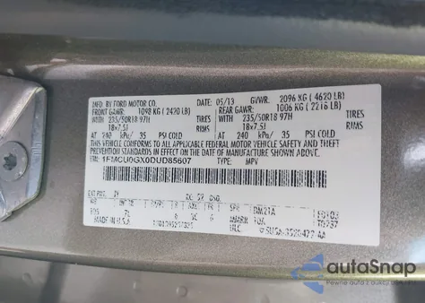2013 Ford Escape Se from USA, damaged, VIN 1FMCU0GX0DUD85607